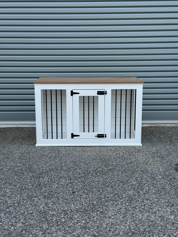 King Suite Self Assembly Pure White & Classic Oak Kustom Kennels