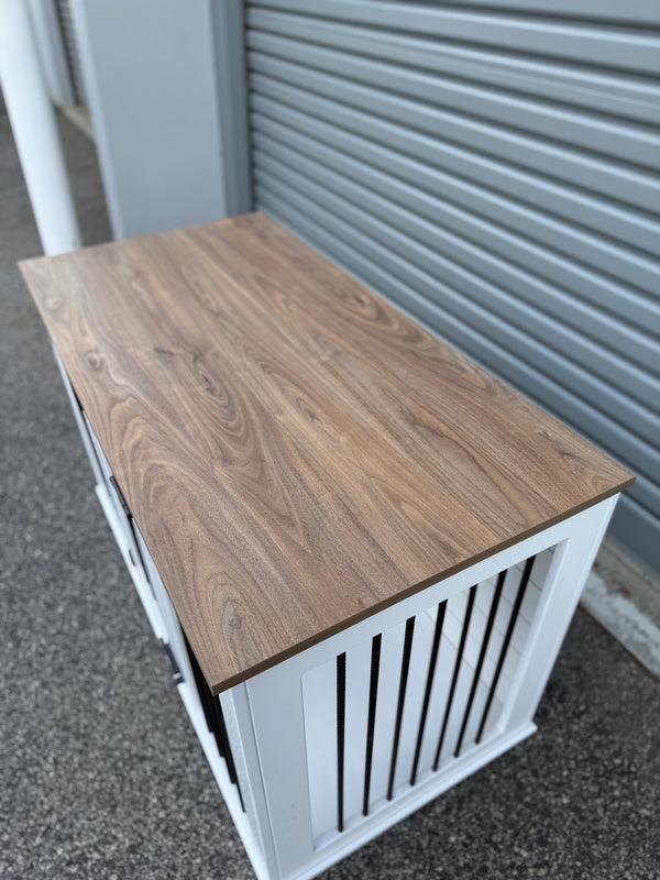 King Suite Self Assembly Pure White & Classic Oak Kustom Kennels