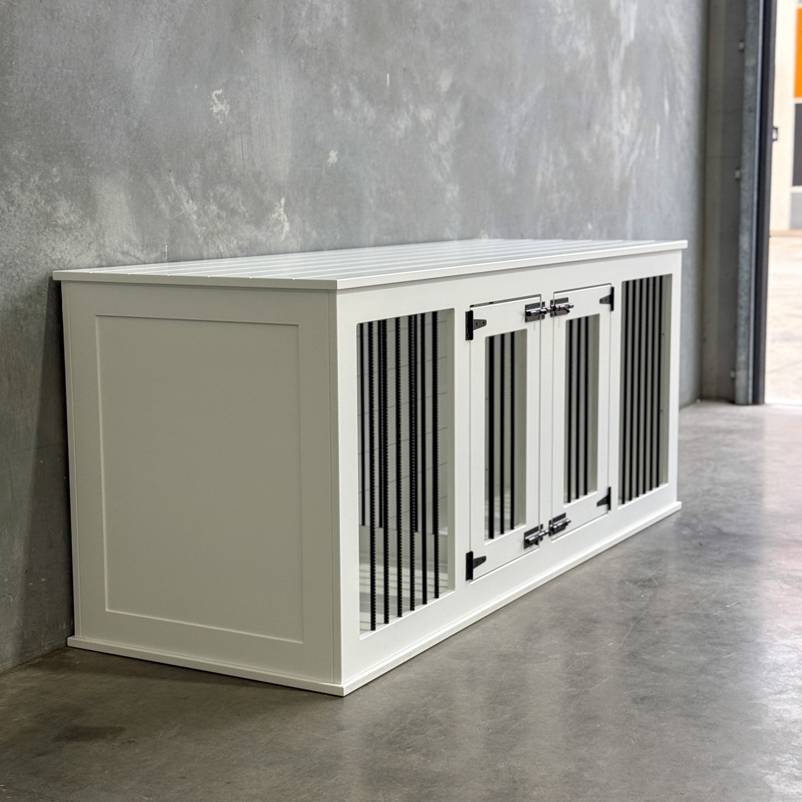 Medium/Large Double Condo - Pure White - Kustom Kennels Australia