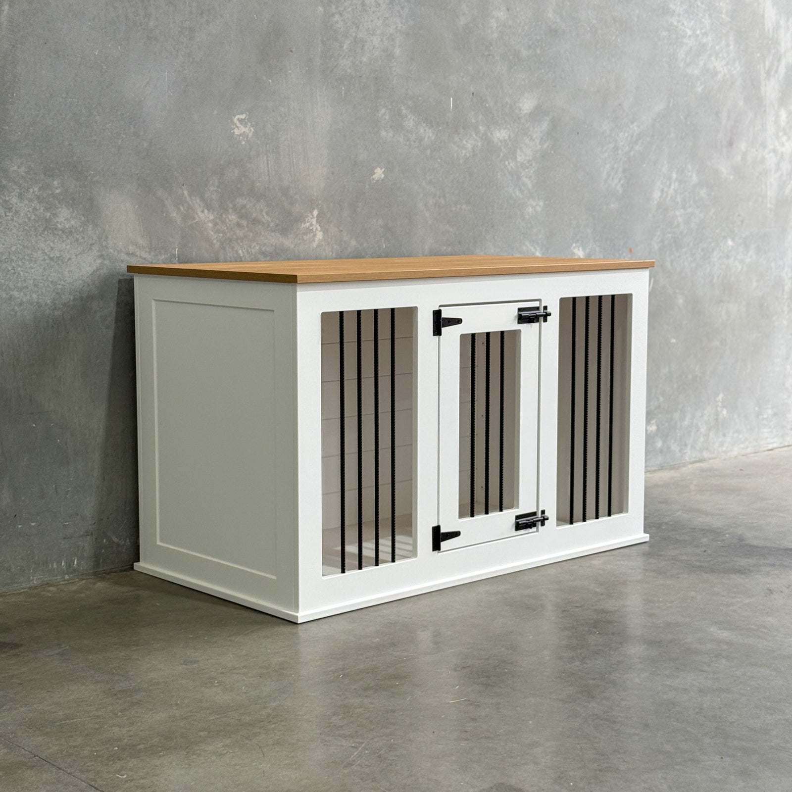 King Suite - Sublime Teak/Pure White - Kustom Kennels Australia